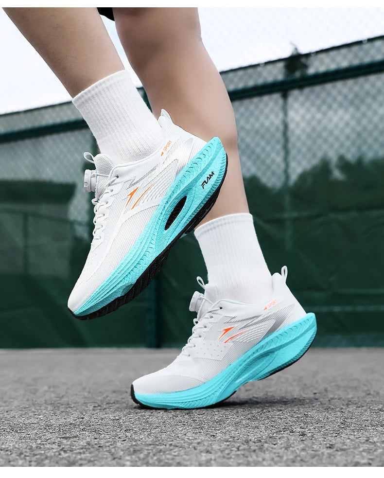 Men's breathable, non-slip, comfortable, shock-absorbing carbon plate running shoes, couple matching sports casual running shoes
