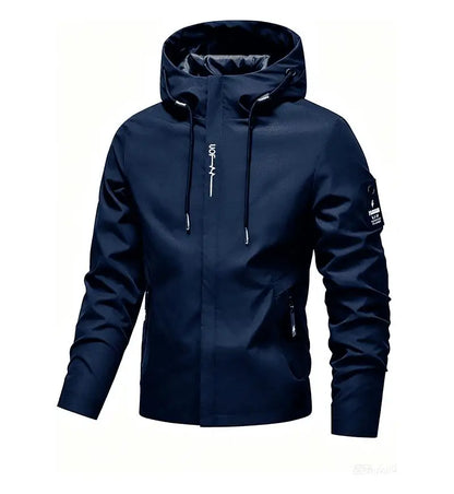 Waterproof Jacket Men Outdoor Softshell Zip Up Hooded Jacket Windbreaker Hiking Camping Coats Lightweight Spring Autumn Coats
