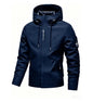 Waterproof Jacket Men Outdoor Softshell Zip Up Hooded Jacket Windbreaker Hiking Camping Coats Lightweight Spring Autumn Coats