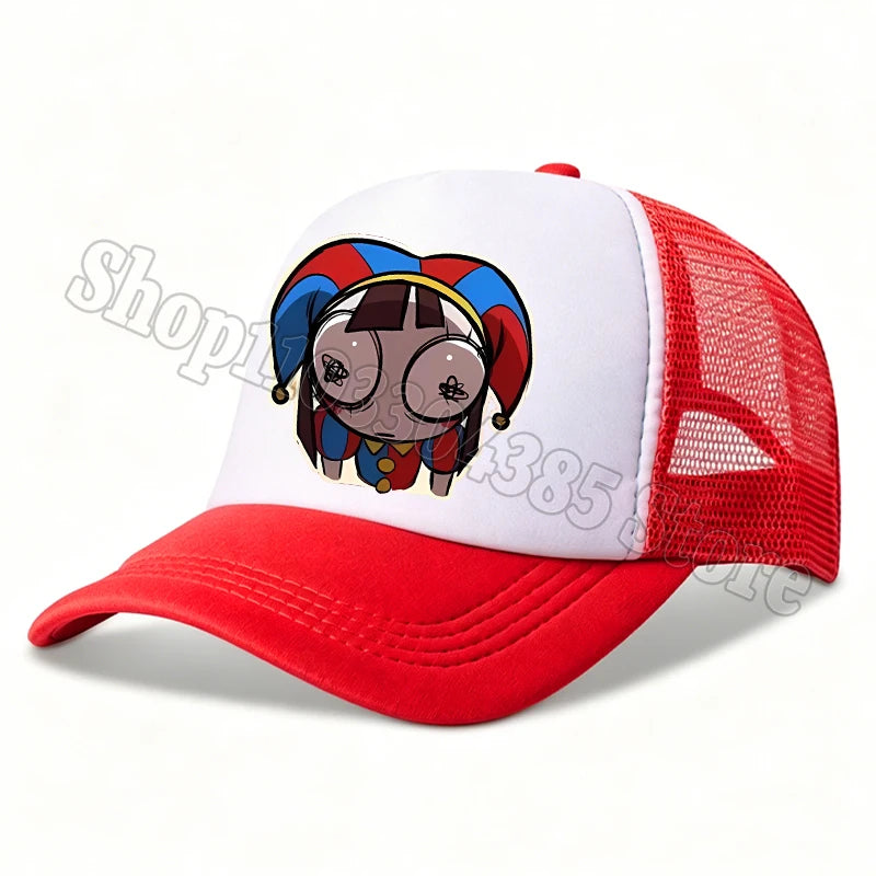The Amazing Digital Circus Baseball Cap Kids Adult Outdoor Sports Sun Hat Summer Breathable Mesh Sunbonnet Kawaii Headgear Gift