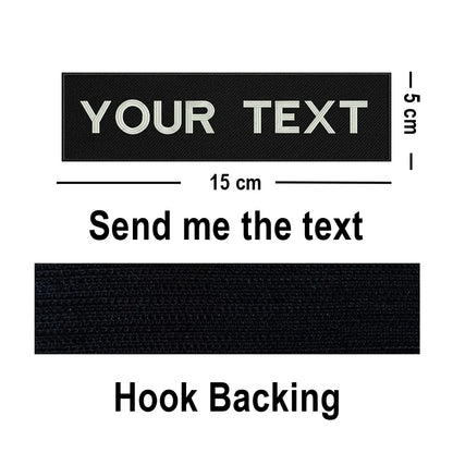 Custom Big Size Patches Personalized Name Embroidered Patch Stripes Badge Emblems Iron On Or Hook Loop Applique For Clothes