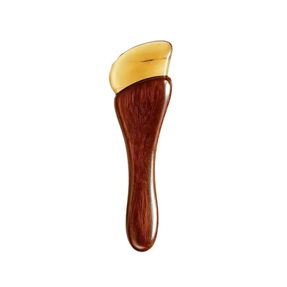 Natural Facial Beauty Massager Lotus Seedpod Brass Bead Rosewood Gua Sha Tool Non-Irritating for Gentle Face Lifting Massage