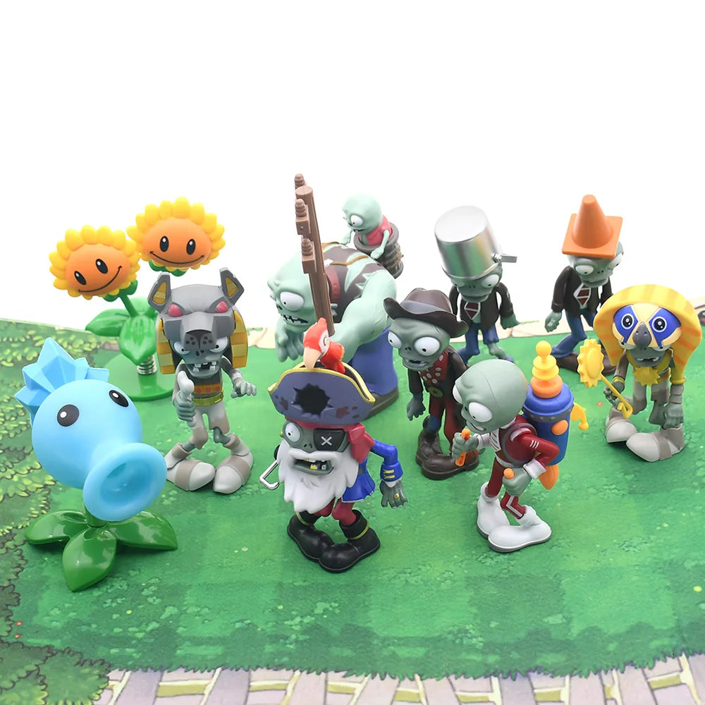 Plants VS Zombies 2 Playset Cactus Peashooter Coconut Cannon Genuine Game Scene Figure Ornaments Soft Silicone Birthday Gift boy
