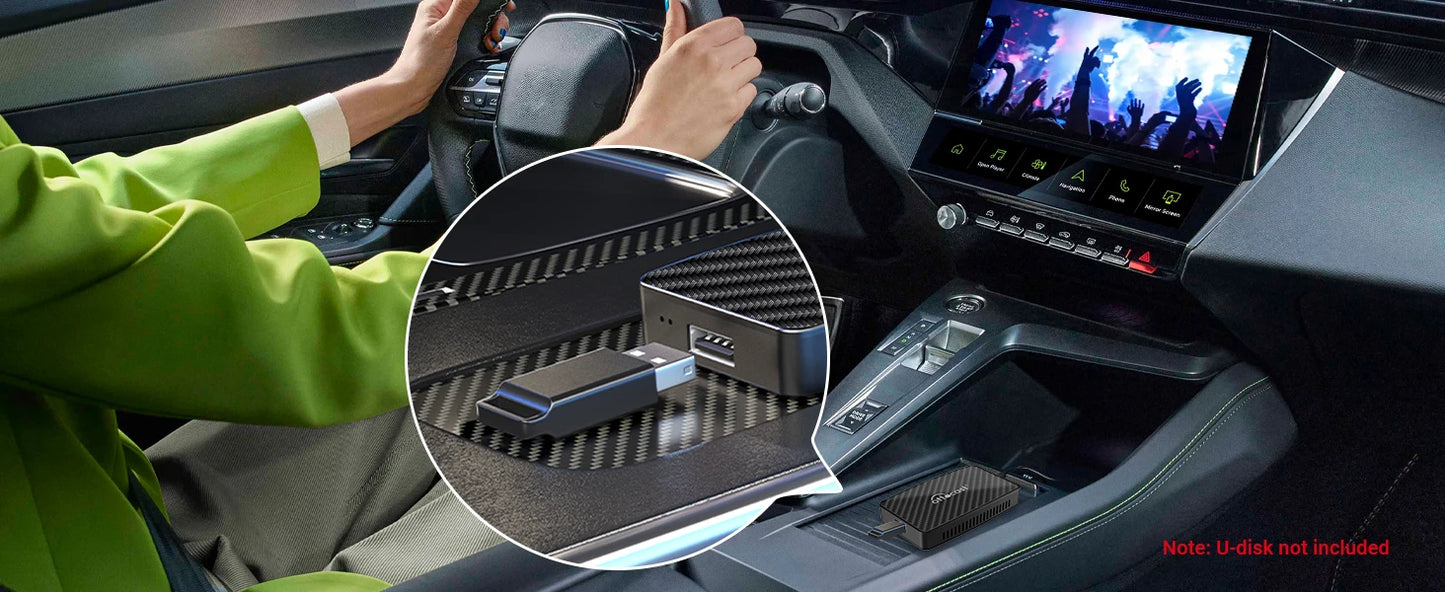 OTTOCAST Play2Video Pro Android Ai Box Pro Built in YouTube Netflix Tiktok IPTV Wired to Wireless CarPlay Car Accessories