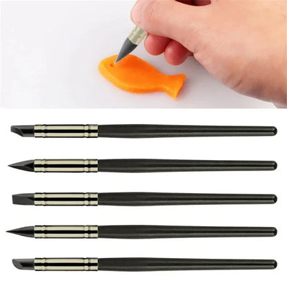 5PCS Silicone Clay Sculpting Tool For Brush Modeling Dotting Nail Art Pottery Clay Tool New DIY Carving Sculpting Tools 2025