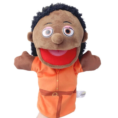 Family Soft Stuffed Toy Doll Dad Mum Brother Sister Cospaly Plush Doll Educational Baby Toys Kawaii Hand Finger Puppet