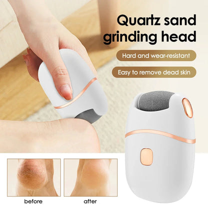 Rechargeable Electric Foot Grinder for Thick Faux Leather USB Personal Care Tool with Interchangeable Heads Grooming Tool