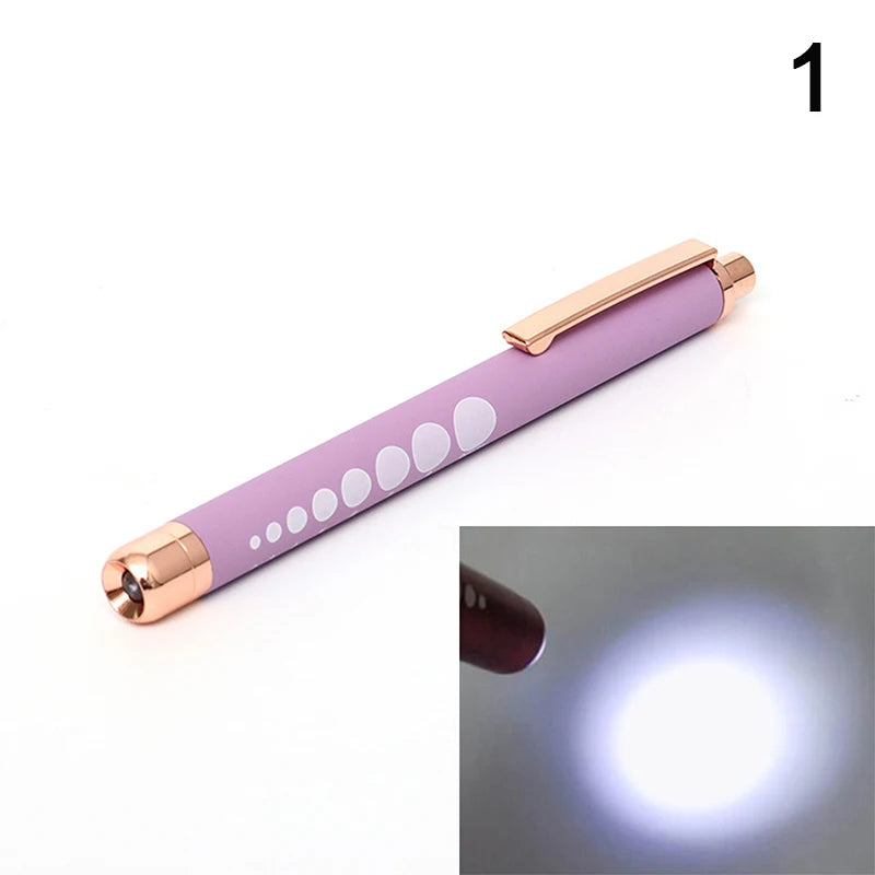 ★★★LED Medical Penlight Flashlight With Pupil Gauge Pocket Clip Pen Light For Doctor Nurse Diagnosis