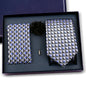 Elegant Ties For Men Classic Paisly Neck Tie Pocket Square Brooch Set With Gift Box Mens Business Wedding Suit Accessories