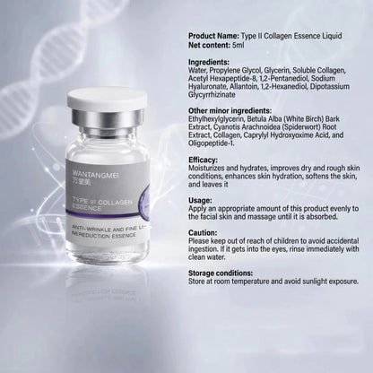 Wantangmei Copper Peptide Serum Anti-Aging Essence Deep Hydration Firming Wrinkle Repair Beauty Booster Collagen Peptide Powder