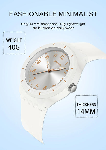 SANDA New Fashion Man Sports Watches Unisex Quartz Watch Simple Waterproof 50M Night Light Men Woman Student Gift Silicone Watch