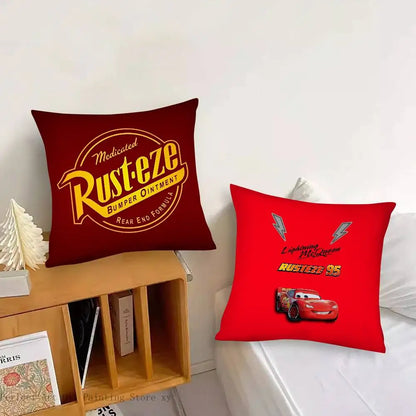 Cartoon Car Lightning McQueen Pillow Case Fashion Square Pillowcase Bedroom Sofa Room Ins Decoration Leisure