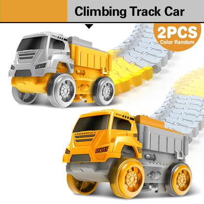 Electric Dinosaur Racing Car Track Set Magic Climbing Flexible Rail Car Educational Puzzle Toy for Kids