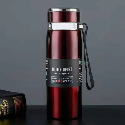 1L Stainless Steel Vacuum Insulated Thermal Flask Bottle for Hot Cold Water Coffee Tea Portable Double Wall BPA Free