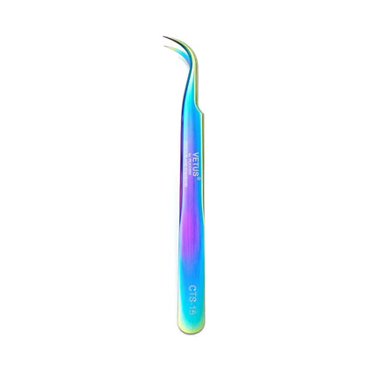 VETUS Original New MTS Series Silver Tweezers for Eyelash Extensions Stainless Steel Hyper Fine Tip Anti Static ESD Tweezers