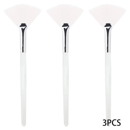 3/9 Pieces Facial Fan Mask Brushes Soft Mask Brush Applicator Esthetician Facial Mask Brushes For Women Girls Cosmetic Tools