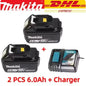 Genuine 6AH makita BL1860 18V Battery Power Tools Li-ion Replacement LXT BL1850 BL1840 for 18V Screwdriver with BMS TPCELL 18V