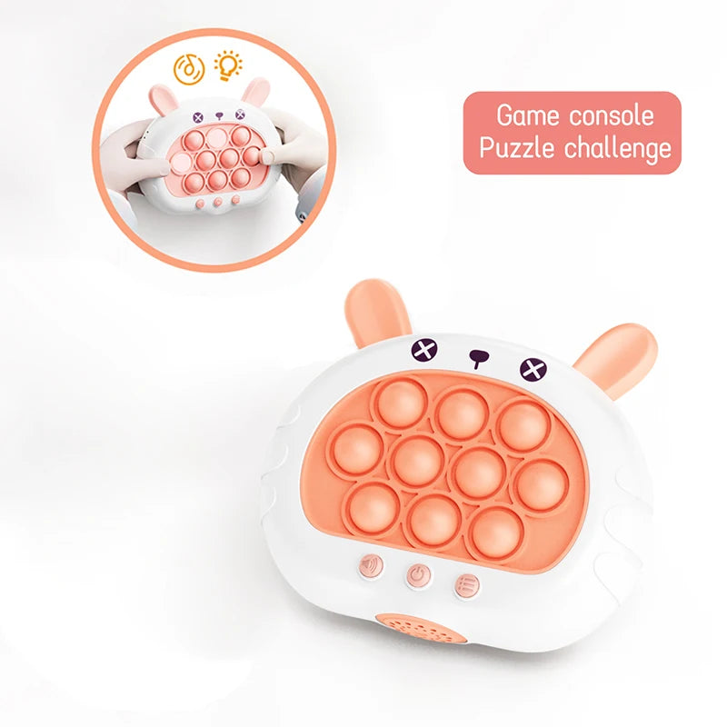 3 Colors 1 pcs Electronic Pop Quick Push Bubbles Game Machine Kid Cartoon Fun Squeezing Toys Anti Stress Sensory Bubble Toy Gift