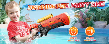 Electric Water Gun Powerful Automatic Water Gun Long Range Classic Big Electronic Watergun Beach Pool Toy Water Blaster for Kids