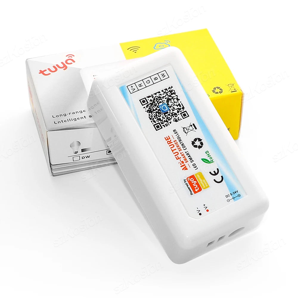 Tuya WiFi Smart LED Controller RGB/RGBW/RGBCCT Single Color Dimmer DC5V-24V LED Strip Remote Switch Works with Alexa Google
