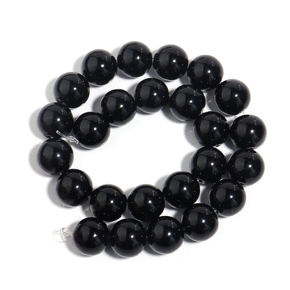1 Strand Natural Stone Black Onyx Agate Round Loose Beads 2-20MM Pick Size For Crafts Making DIY Sewing clothing Accessories