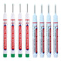 8Pcs/Set 20mm Deep Hole Long Nib Head Markers For Metal Perforating Pen Waterproof Bathroom Woodworking Decoration Multi-Purpose