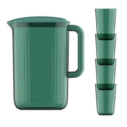 2200ml Cool Water Jug Transparent Refrigerator Water Kettle And Cups Water Pot With Handle Large Capacity Office Household Jug