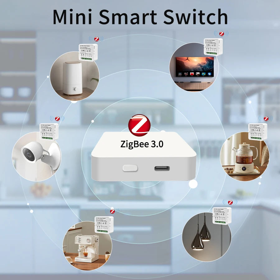 Tuya Zigbee 3.0 Smart Dimmers Switch Light Dimmer LED Switches Smart Life Works with Alexa Google Home Remote Breaker 100-240V