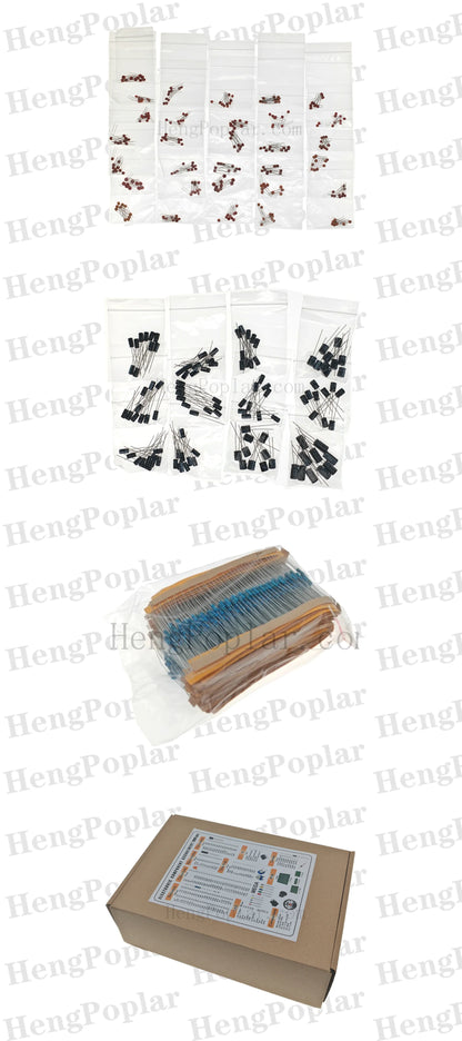 1818PCS Electronic Components Diy Kit Metal Film Resistor Assortment Kit led Diodes Electrolytic Capacitor Ceramic Set
