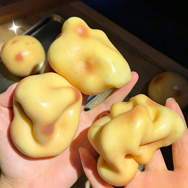 2026 Hot Crunchy Potato Squishy Stress Ball ASMR Squeeze Fidget Toy Decompression Sensory Toy For Adults Gift for Adult