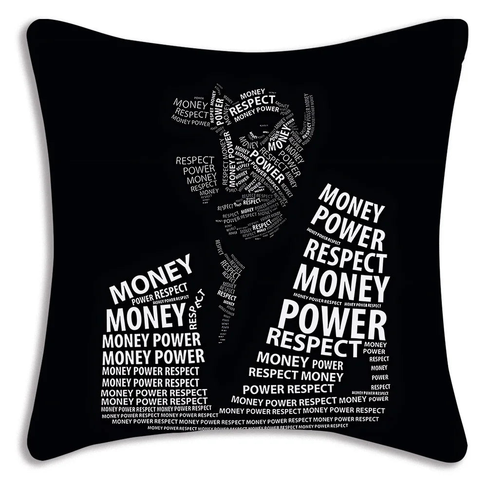 Hot Classic Movie Scarfaces Pillow Covers Cartoon Sofa Decorative Home Double-sided Printing Short Plush Cute Cushion Cover