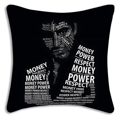 Hot Classic Movie Scarfaces Pillow Covers Cartoon Sofa Decorative Home Double-sided Printing Short Plush Cute Cushion Cover