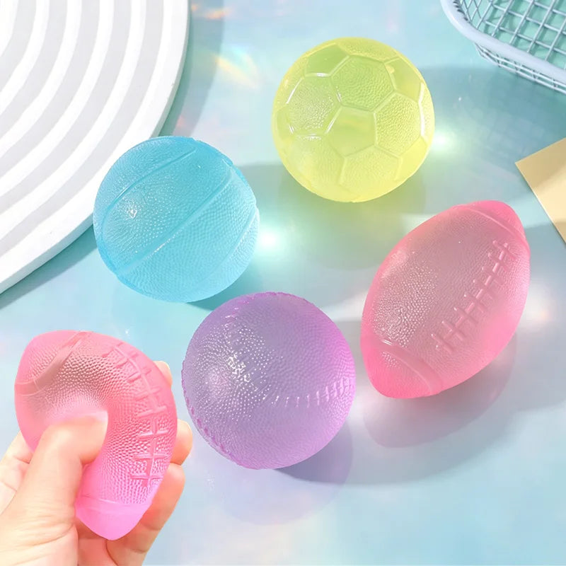 Squishy Rugby Football Fidgets Toy Squeeze Toy Decompression Ball Sports Ball Slow Rising Office Desk Fidget Toy Hand Exercise