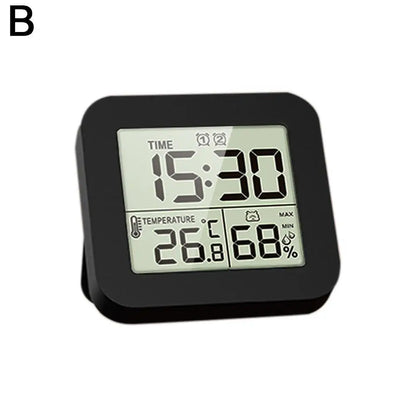 LCD Digital Alarm Clock Waterproof Bathroom Shower Timer For Cooking Shower Timer Temperature Humidity Display Hanger
