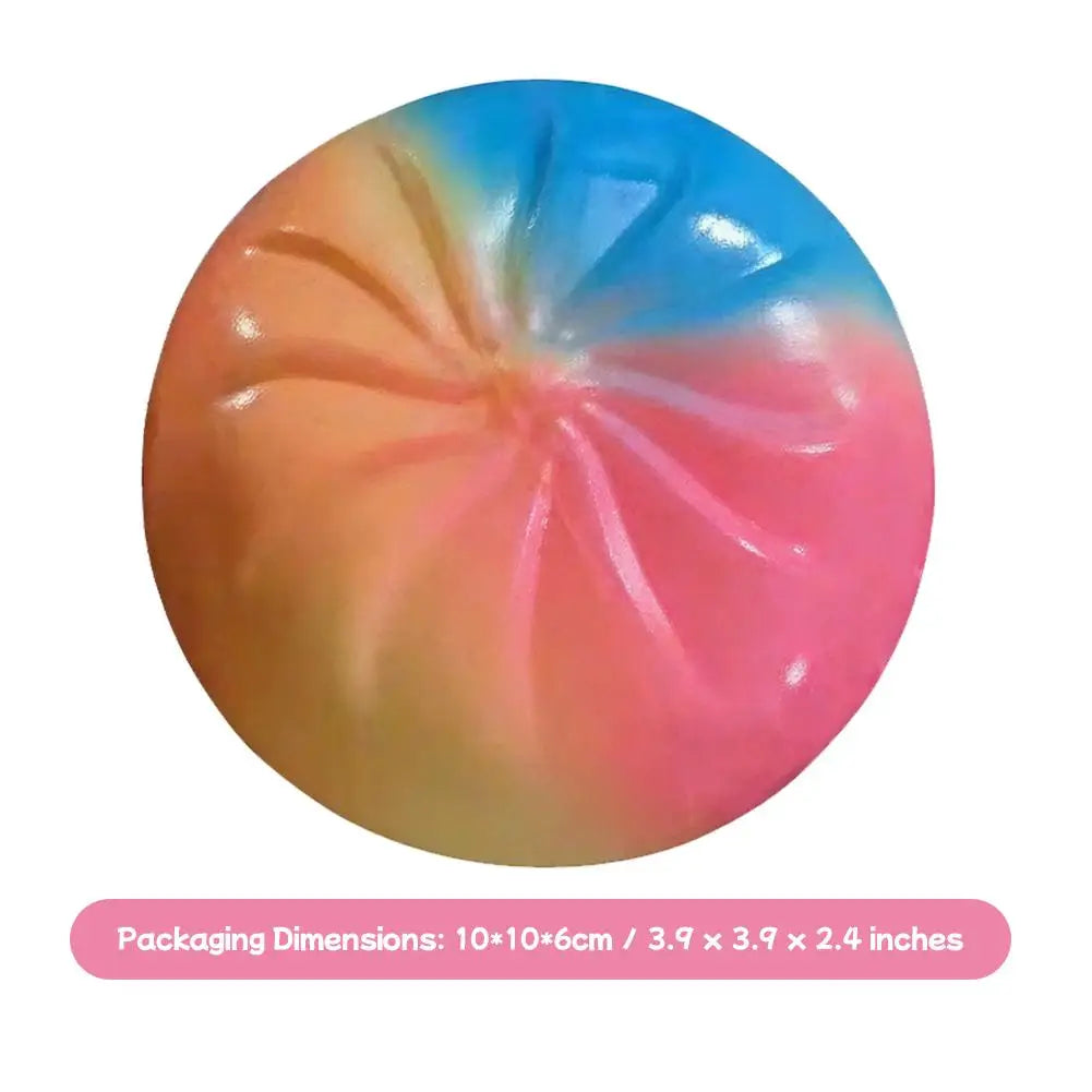 Simulation Flash Dumpling Pressure Ball Slow Rebound Soft Pinch Decompression Squishy Stress Relief Balls with Steamer