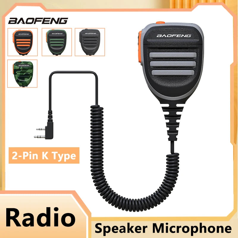 Baofeng BF-780 PTT Remote Shoulder Walkie Talkie Speaker Microphone Mic Waterproof For UV-25L M-5R Quansheng UV-K5 UV-K6 Radio