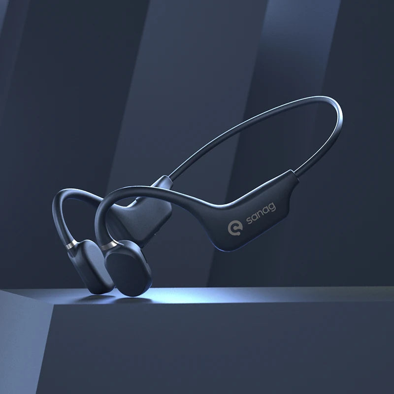 Słuchawki Sanag A5X True Bone Conduction Wireless Sport z otwartą konstrukcją, Bluetooth, dźwiękiem 3D stereo, wybór z wyprzedaży błyskawicznej
