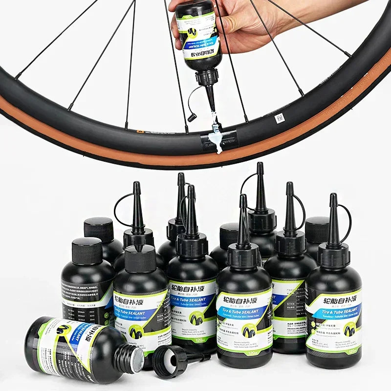 120 ml Płyn Uszczelniający do Opon Bez Dętek Rowerowych MTB Szosowych Zestawy Naprawcze do Opon Płynny Klej do Naprawy Przebić Akcesoria Rowerowe