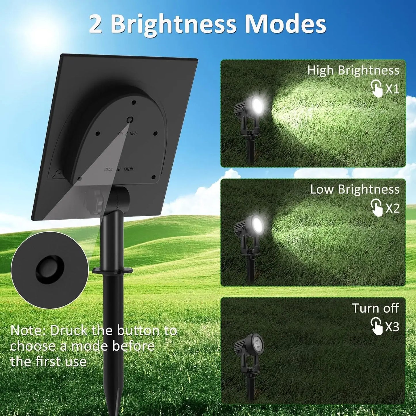 1/2/4/6 LEDS Solar Spotlight Outdoor Garden Wall Lamp for Tree Street Decor IP65 Waterproof LED Landscape Countyard Solar Light