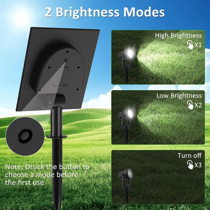 1/2/4/6 LEDS Solar Spotlight Outdoor Garden Wall Lamp for Tree Street Decor IP65 Waterproof LED Landscape Countyard Solar Light