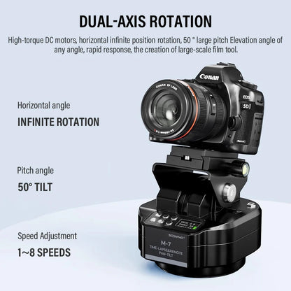 Soonpho M7 Photography Electric Gimbal Remote Control 360° Pan Tilt Head Motorised Gimbal  Auto Face Tracking Tripod