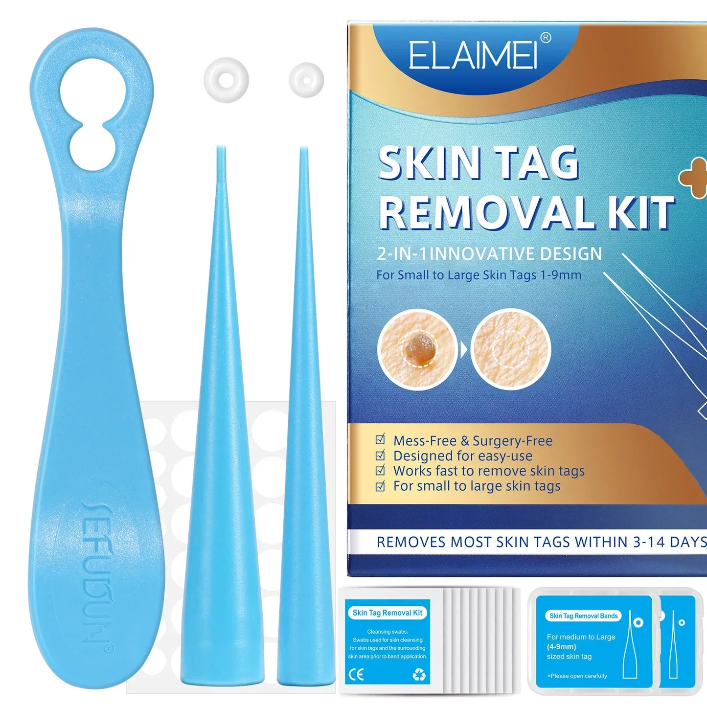 2-IN-1 Innovative Skin Tag Remover Kit Micro Skin Tag Removal Device Adult Mole Stain Wart Remover Face Care Beauty Tools