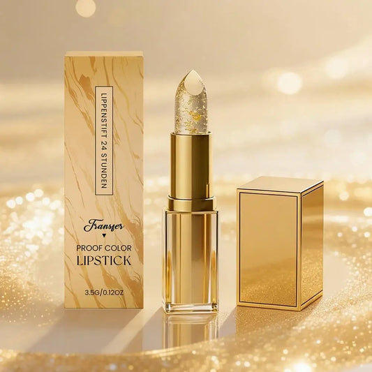 Gold Crystal PH Color Changing Lipstick Hyaluronic Acid Moisturizing Lip Balm Fade Lip Line Relieve Dryness Non Greasy Lip Gloss