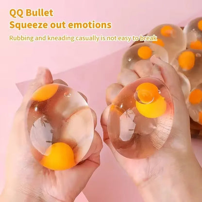 Yolk Balls for Kids Splat Ball Squishy Clear Egg Yolk Fun Squeeze Toy Anxiety Reducer for Kids Adults Birthday Party Favors