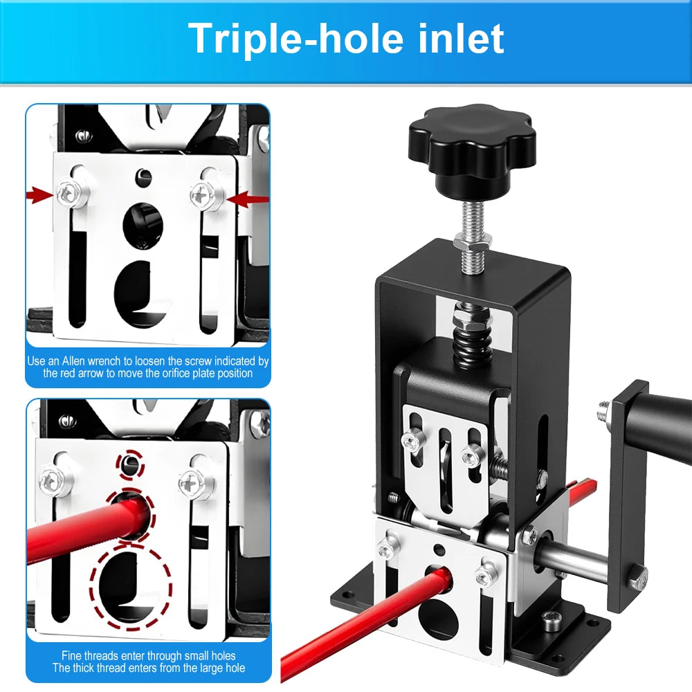 1-70mm² Wire Stripper Manual Wire Stripping Tool Cable Stripper Peeling Machine Compatible with Hand Crank Electric Drill Peeler