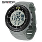 SANDA New 6256 Men's Electronic Watch Large Dial Outdoor Waterproof Sports Watch Night Light Alarm Clock Multi functional Watch