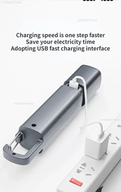 Mijia Outdoor Flashlight Portable Strong Light Variable Focus with Floodlight Side Lights Long Range Rechargeable Flashlight