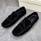 Loafer Men Orange Loafers Tassel Decor Slip on Driving Shoes Casual Business Moccasins Breathable Male Footwear Loafers