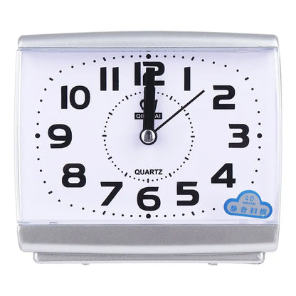 No Tick Number Square Alarm Clock Simple Quiet Quartz Clock Office Bedrooms Bedside Table Home Decor High Quality