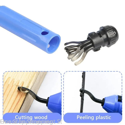 Metal Deburring Tool Kit Burr Cutter 10pcs Sharp Deburring Blades Burr Remover Hand Tool for Wood Plastic Aluminum Copper Steel